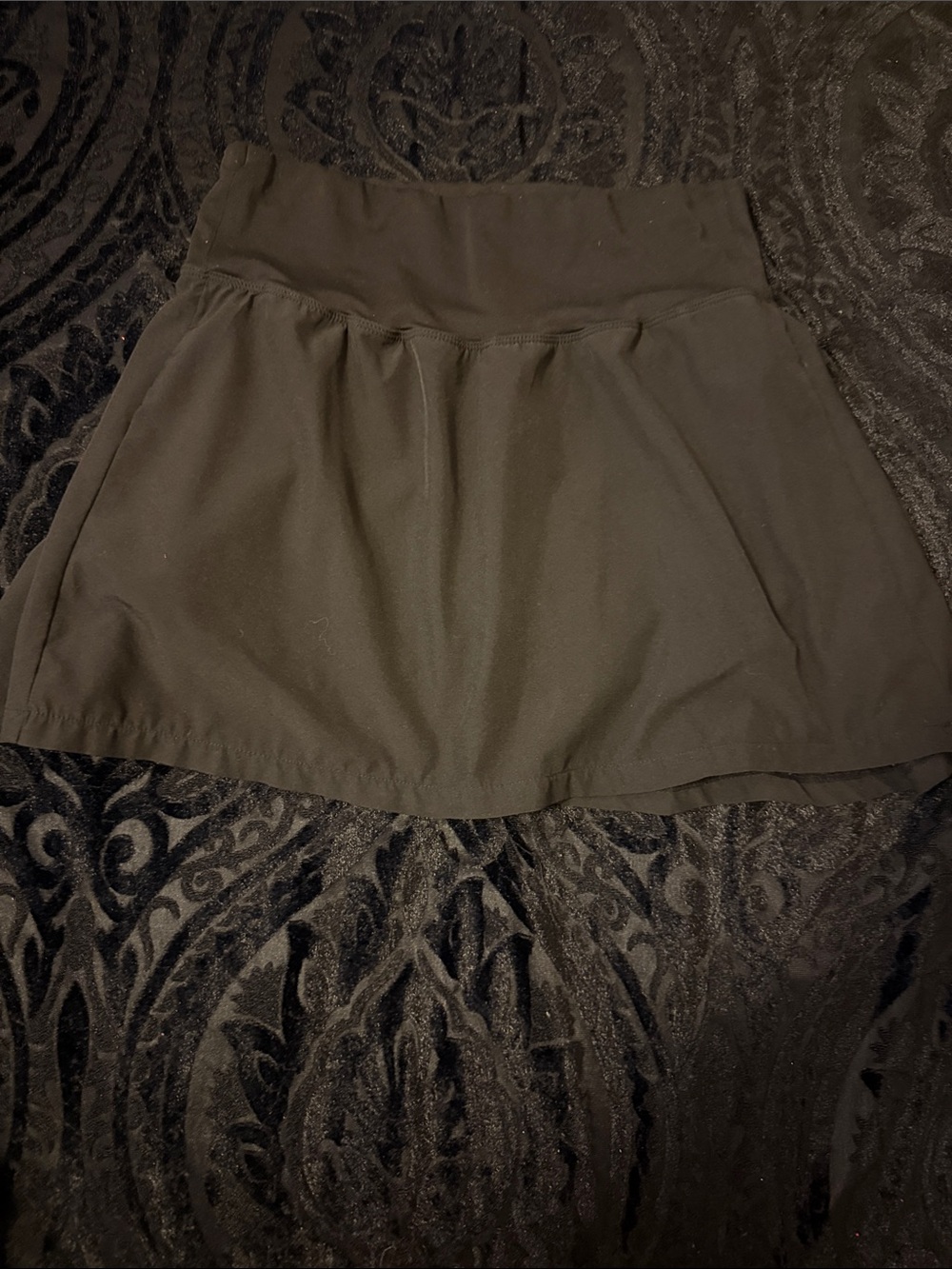 Black High-Waist Skort